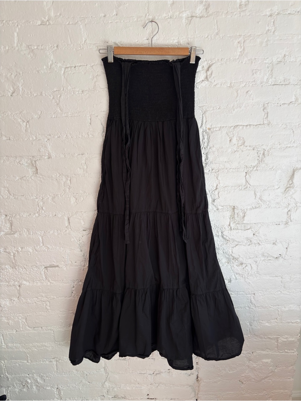 XiRENA Black Smocked Tiered Cotton Sundress